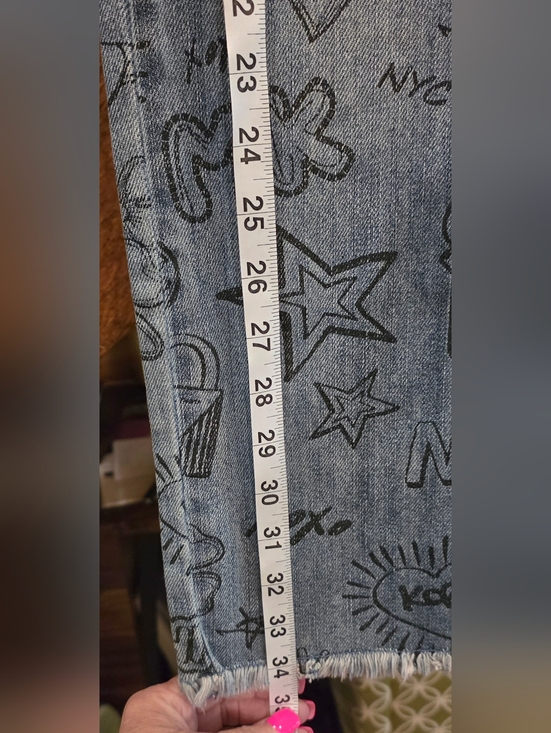 NWT! Michael Kors Light Blue Graphic Print Jeans - Picture 9 of 10